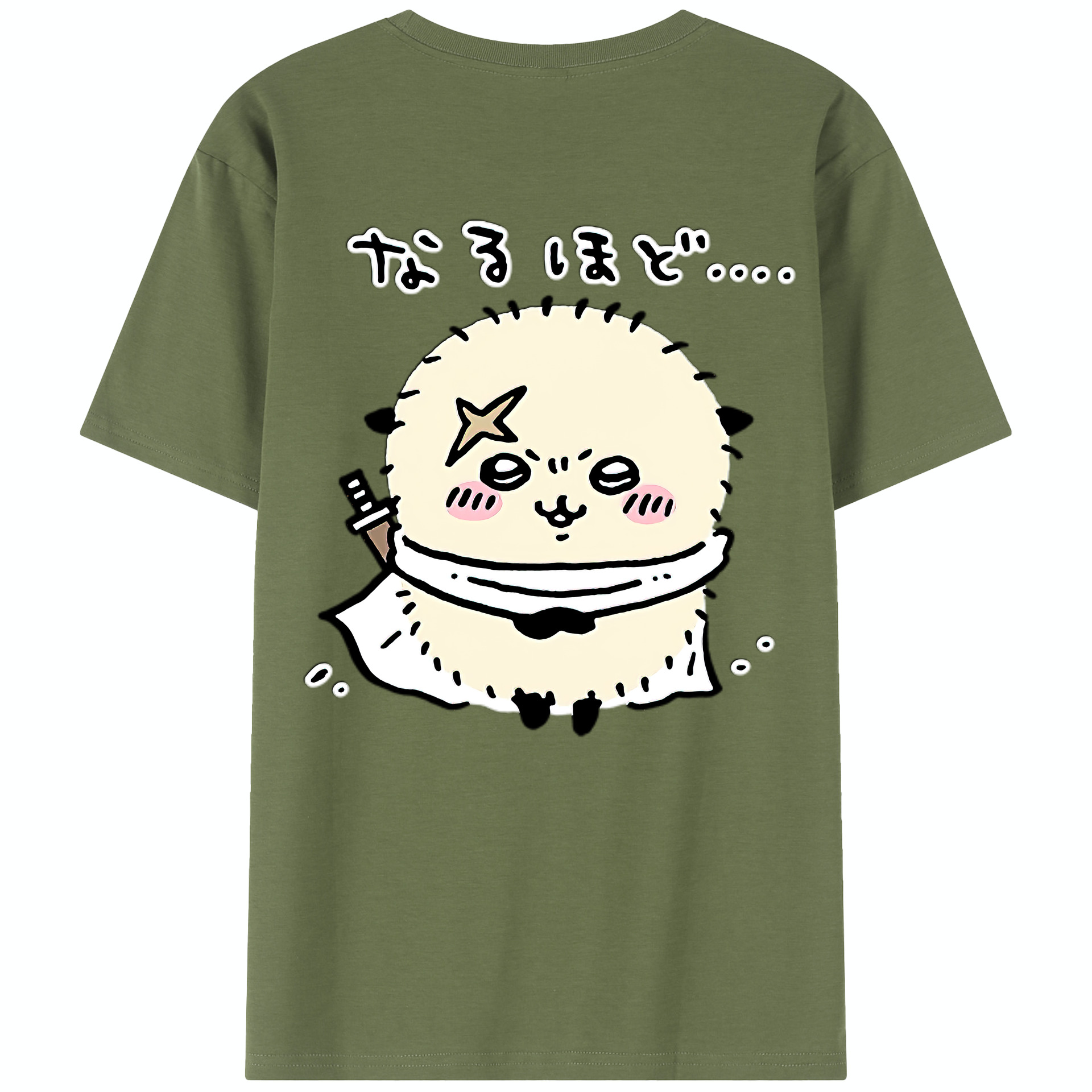 （画像用） ちいかわ ラッコ Chii-kawa Sea otter 綿100％半袖Tシャツ（背面プリント）